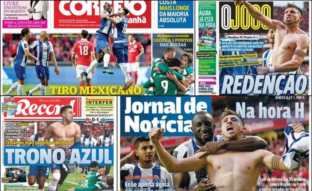 Especial. El mexicano Héctor Herrera y su anotación del fin de semana fueron tema principal de la prensa portuguesa