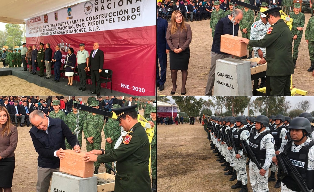 Colocan primera piedra para cuartel de la Guardia Nacional en Soledad