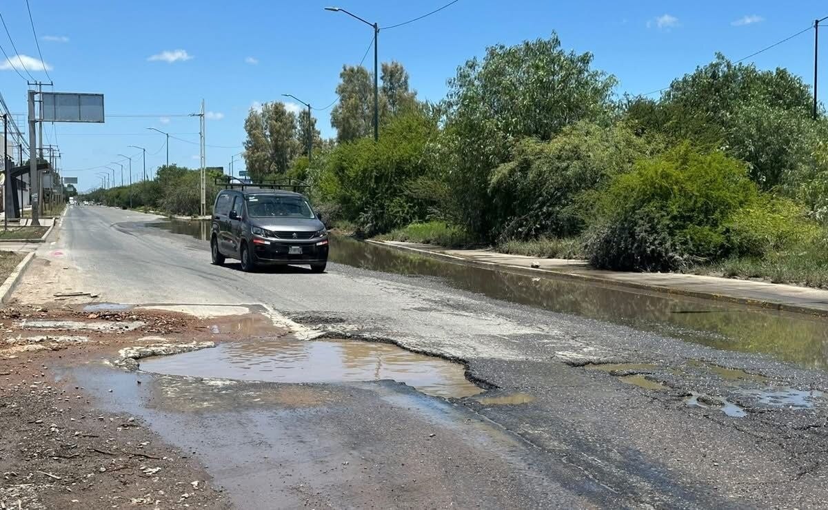 Afectaciones en la vialidades de la Zona Industrial de SLP. Foto: Archivo