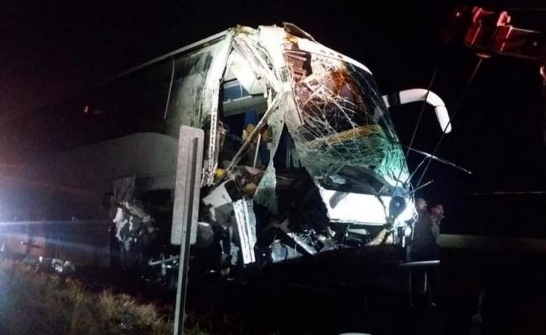 Accidente de autobús en Veracruz. Foto:Especial