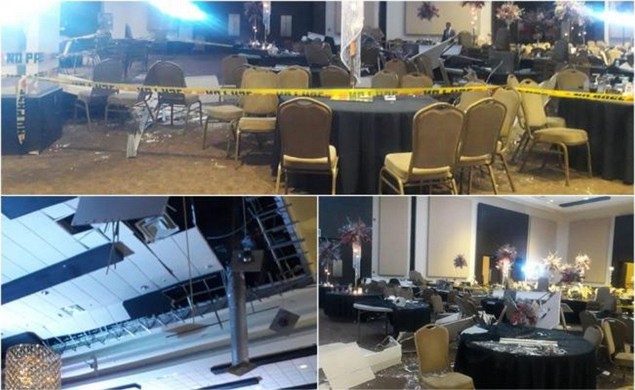  Cae plafón en plena graduación en Monterrey; hay 5 heridos