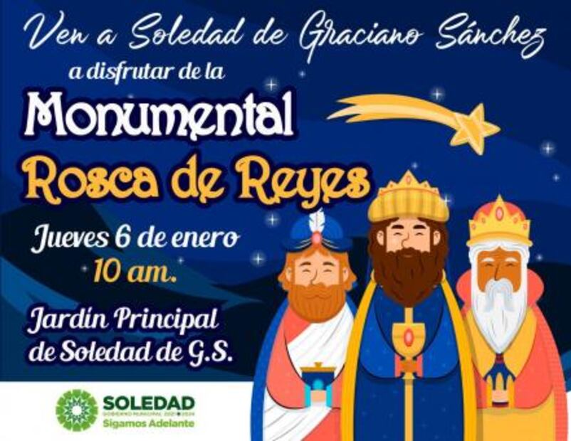 En Soledad sí habrá partida de rosca monumental por Día de Reyes