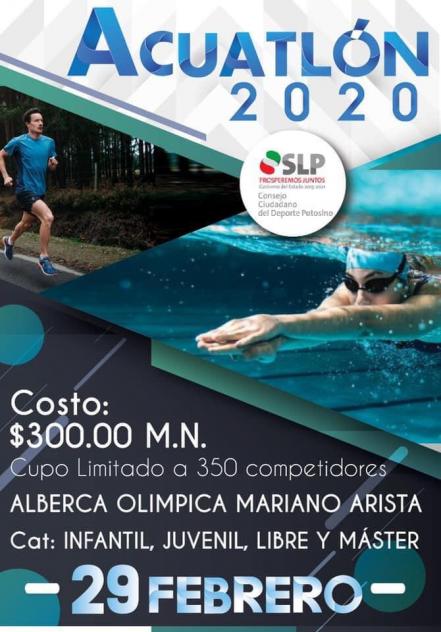 El 29 de febrero llegará el acuatlón 2020 a SLP
