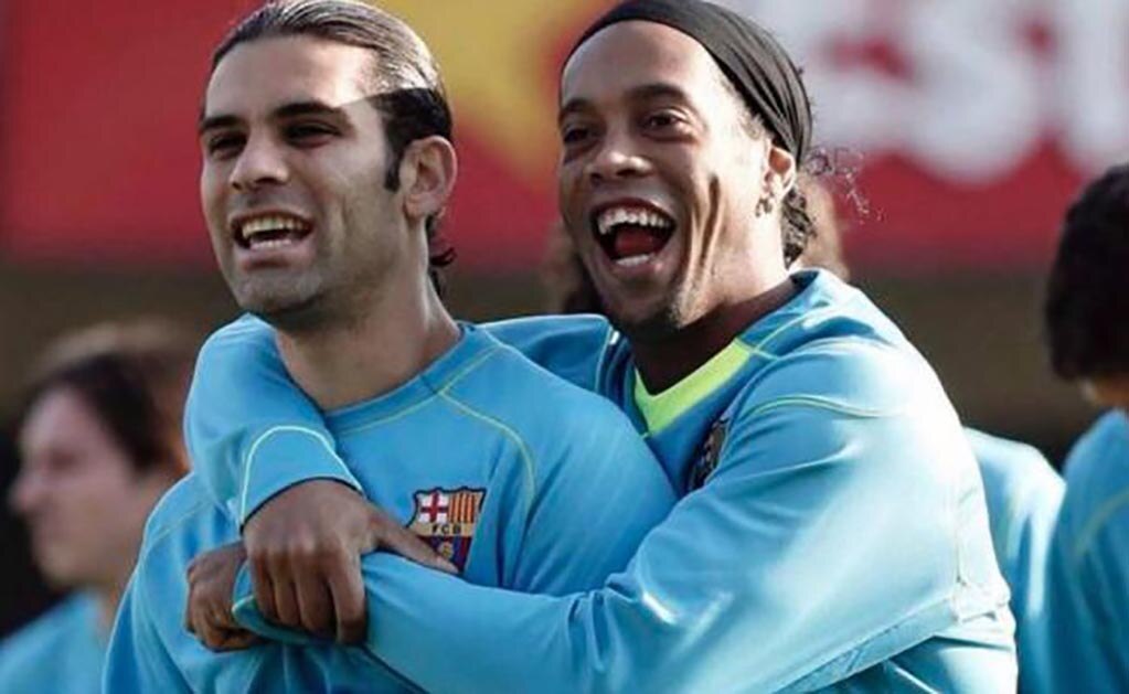 Rafa Márquez se despide de Ronaldinho