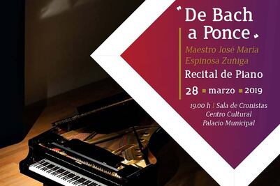José María Espinosa presentará el recital “De Bach a Ponce”