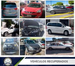 Recuperan 18 vehículos con reporte de robo en SLP