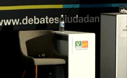 Ausencia y hasta abandono, lo visto en segundo debate de candidatos al gobierno de SLP