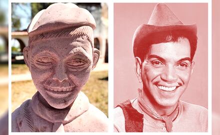 Amado Montalvo sorprende con busto de "Cantinflas"