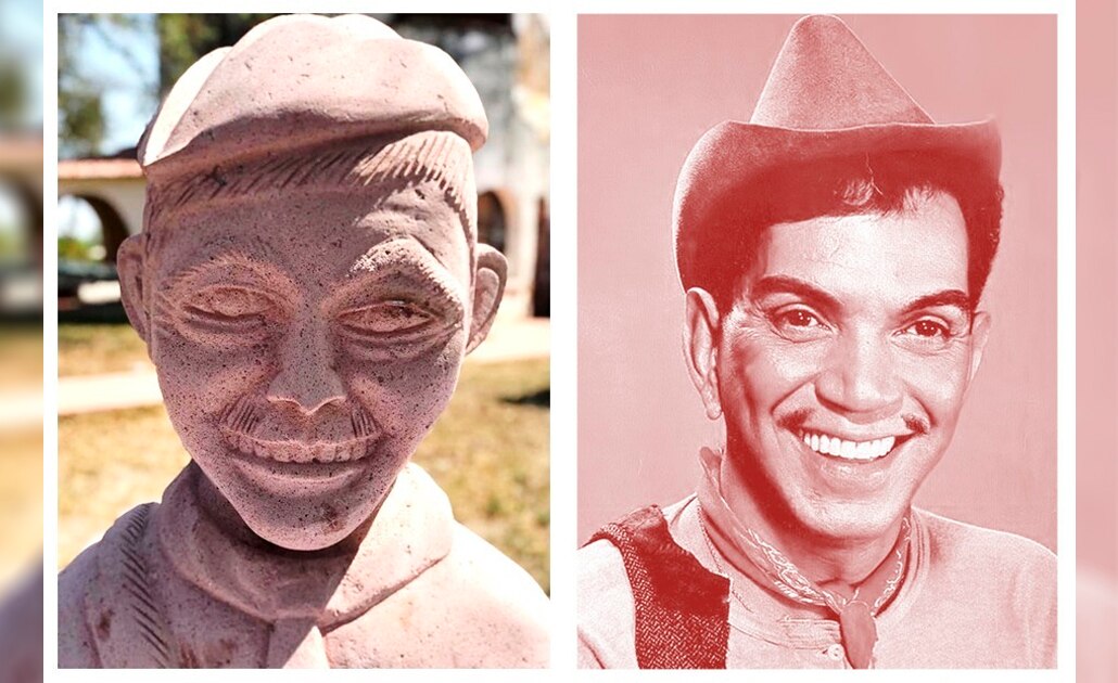 Amado Montalvo sorprende con busto de "Cantinflas"