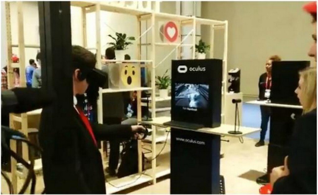 El stand de Facebook en la Conferencia de Acción Política Conservadora (CPAC), cerca de Washington, dio la oportunidad de probar productos de Oculus