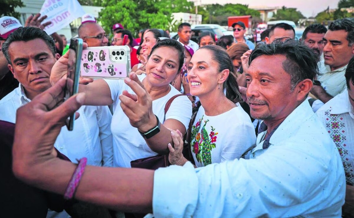 Claudia Sheinbaum de gira en Mérida. Foto: Diego Simón