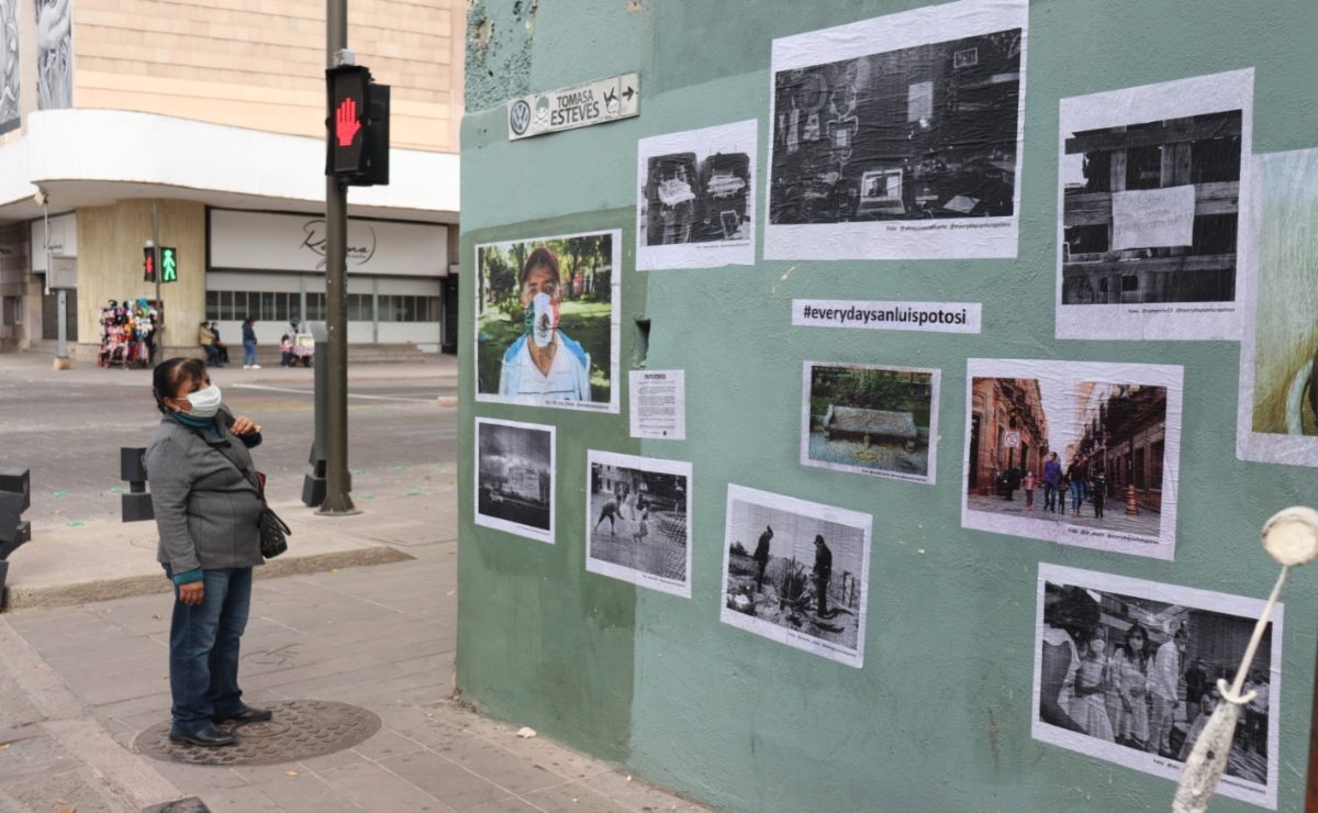 Artistas potosinos intervienen las calles de la ciudad con exposición fotográfica