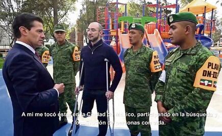 Peña dialoga con rescatistas y con víctimas del 19-S