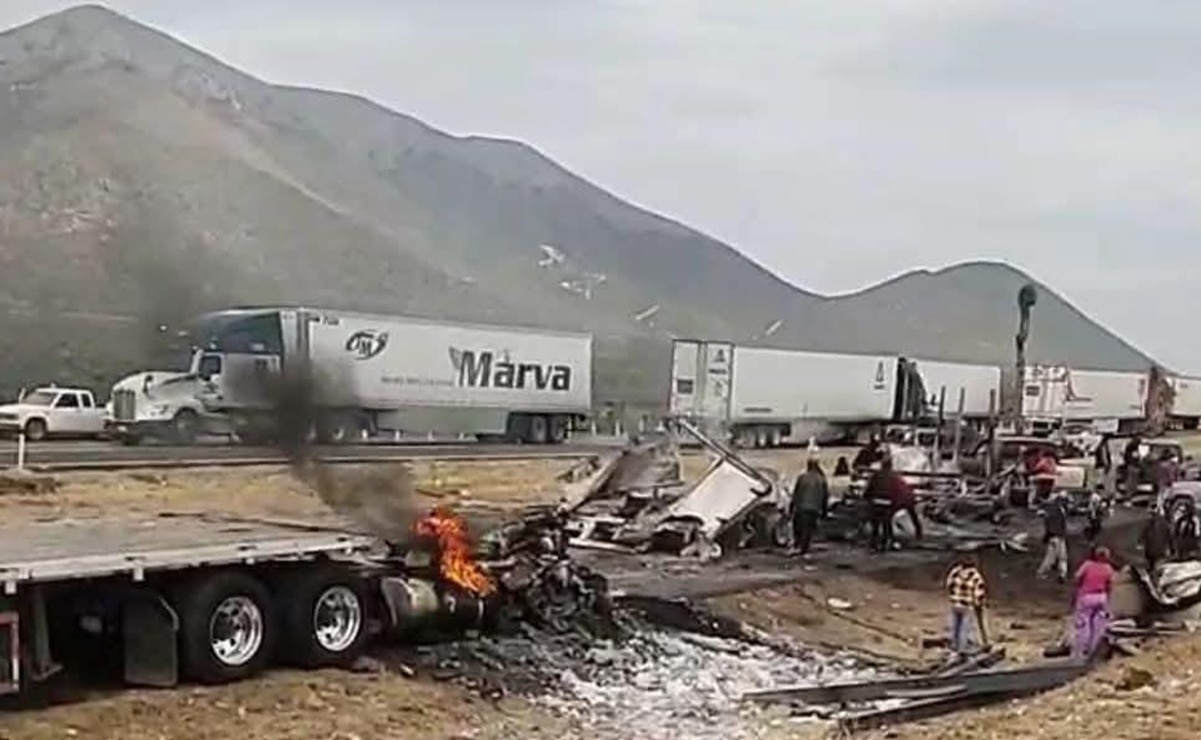 El accidente en la carretera a Matehuala generó un bloqueo de al menos 3 horas.
