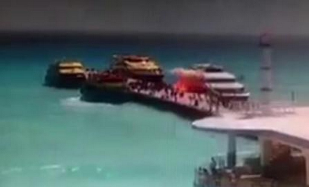 Así se vivió la explosión del ferry en Playa del Carmen