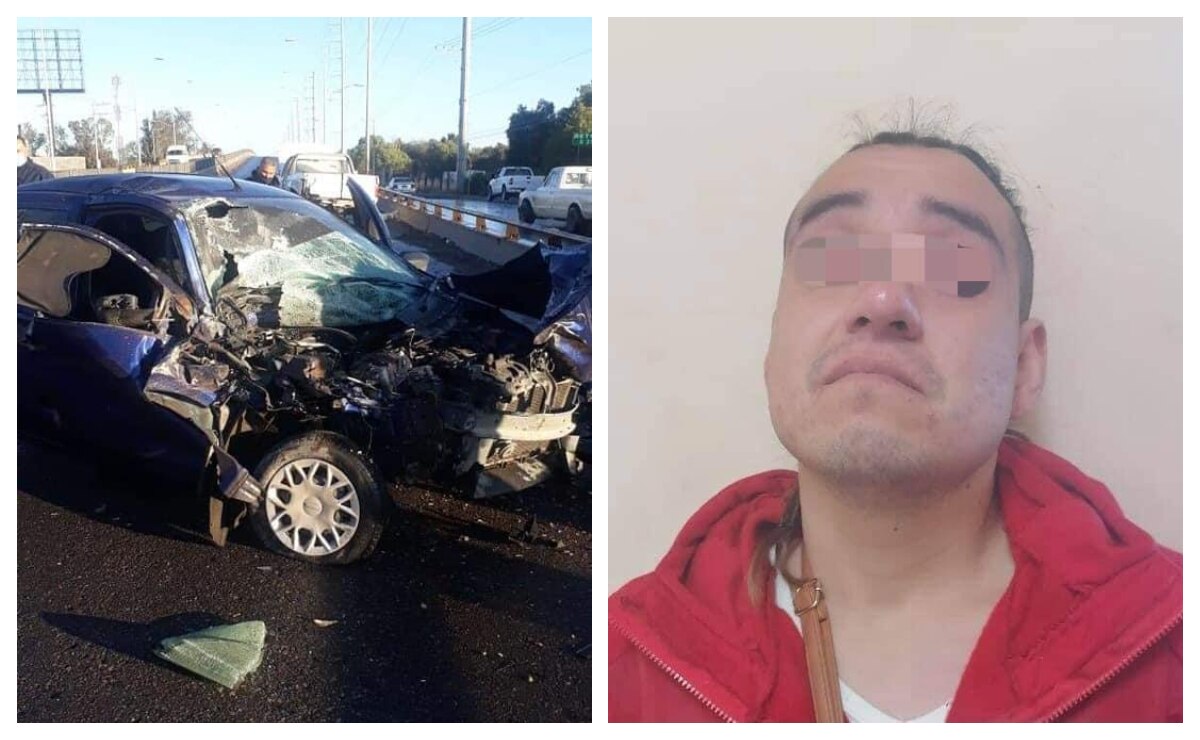 Conductor en estado de ebriedad provoca aparatoso accidente 