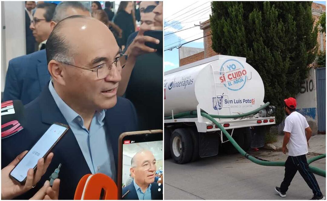 Enrique Galindo habla sobre la crisis de agua en SLP. Fotos: EL UNIVERSAL