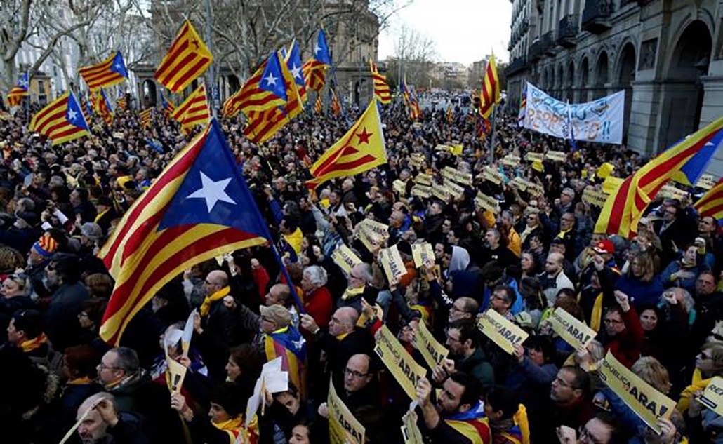 Se movilizan en Barcelona a favor de la independencia de Cataluña