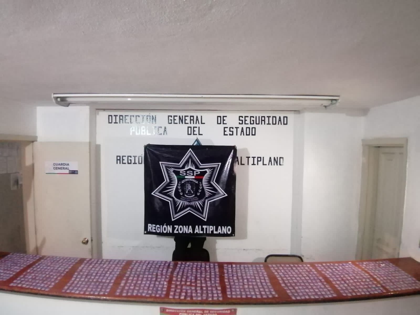 Aseguran más de mil dosis de droga en Matehuala, SLP. Foto: FGE