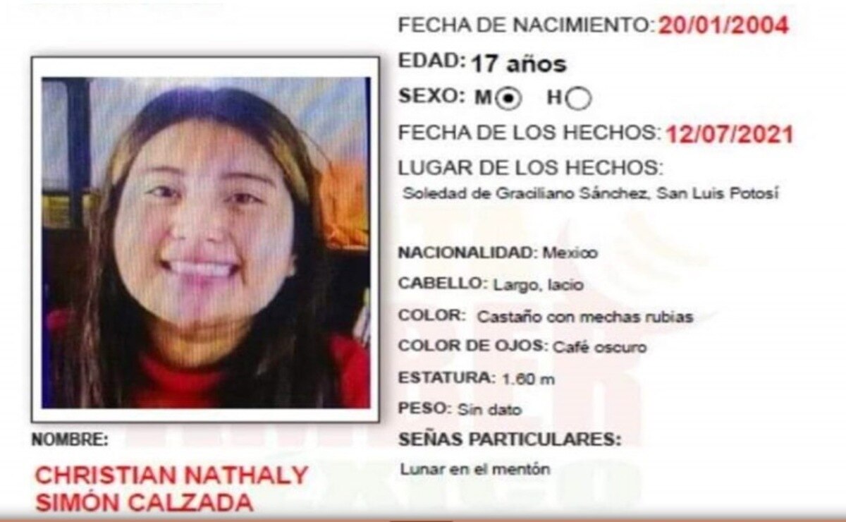 Localizan en Guadalajara a Christian Nataly, adolescente extraviada de SLP