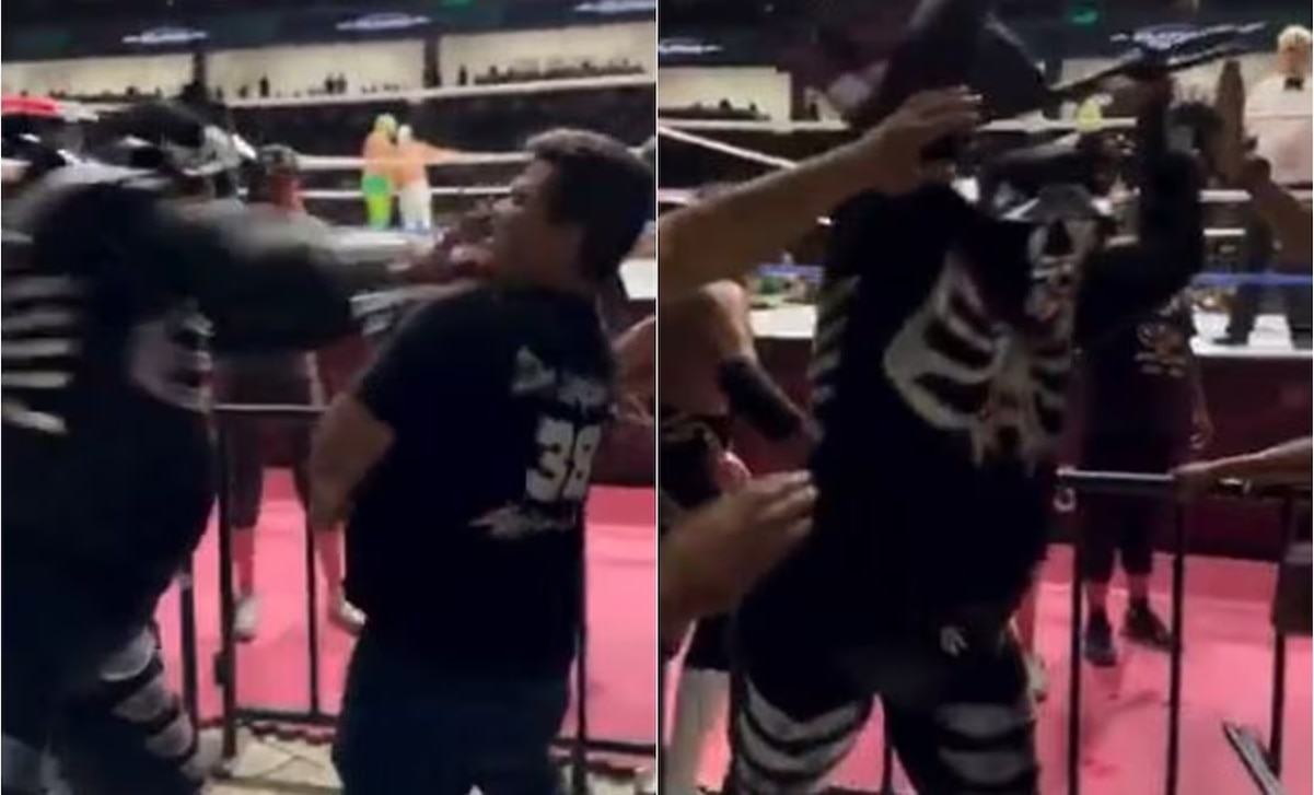 LA Park golpea en varias ocasiones a un aficionado en la Arena Potosí; la reacción del luchador generó gran polémica 