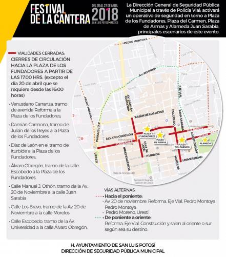 Policía Vial implementará operativo por Festival de la Cantera