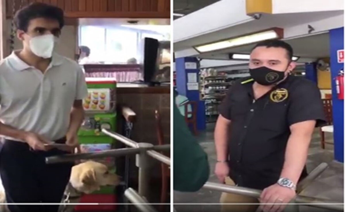 Tortería en Veracruz impide el acceso a hombre invidente con perro guía