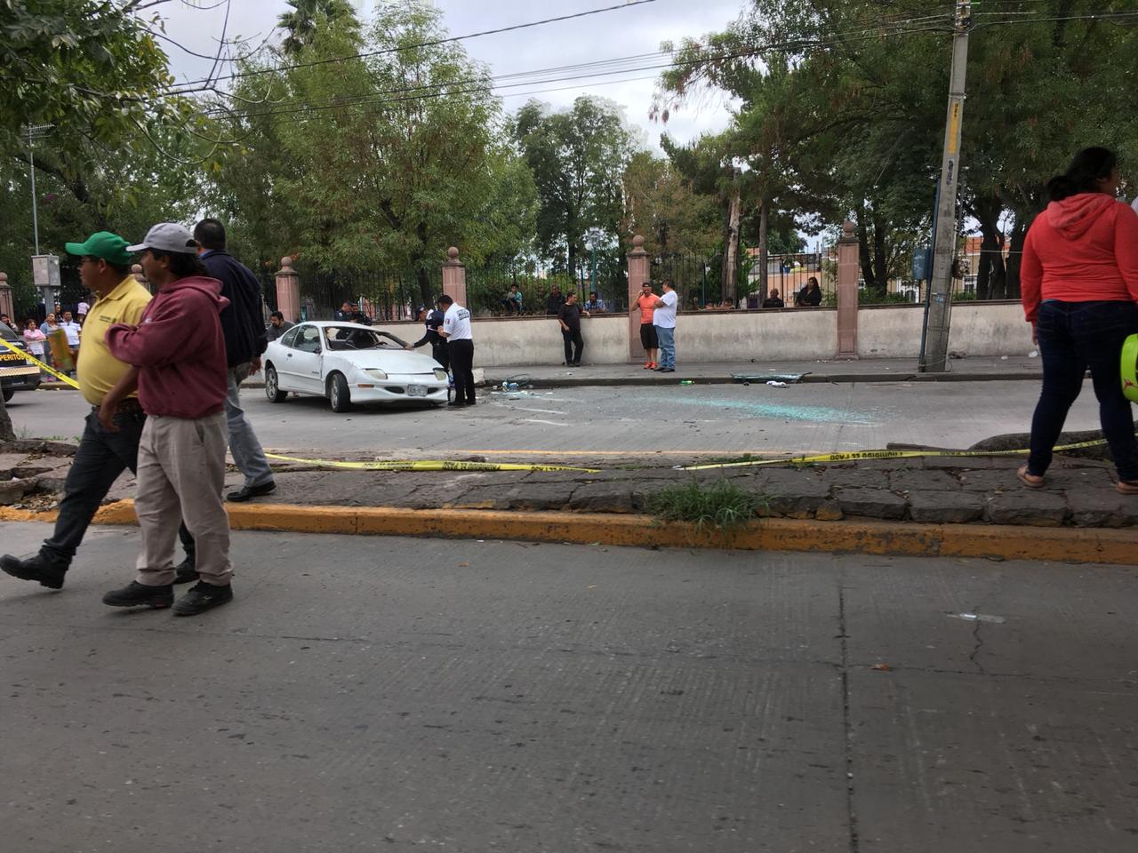 Accidente en barrio de Tlaxcala, reportan un lesionado