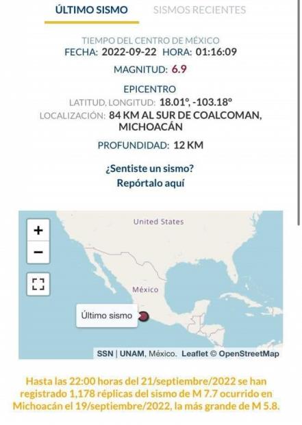 Se percibe en Villa de Reyes nuevo sismo de esta madrugada con epicentro en Michoacán 