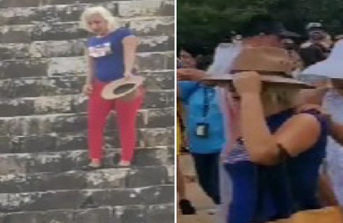 Lady Chichén Itzá: Casi linchan a turista extranjera por subir y bailar en pirámide
