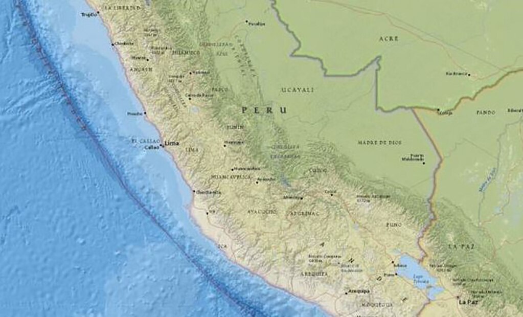 Se registra sismo de 7.1 en Perú