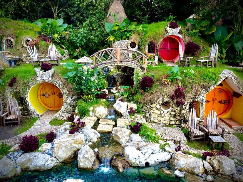 Cabañas hobbit del hotel Tapasoli en Xilitla. Foto: FB@Hotel Tapasoli