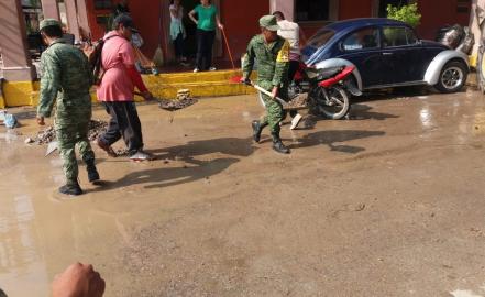 Por tromba en Matehuala SEDENA aplica Plan DN-III-E