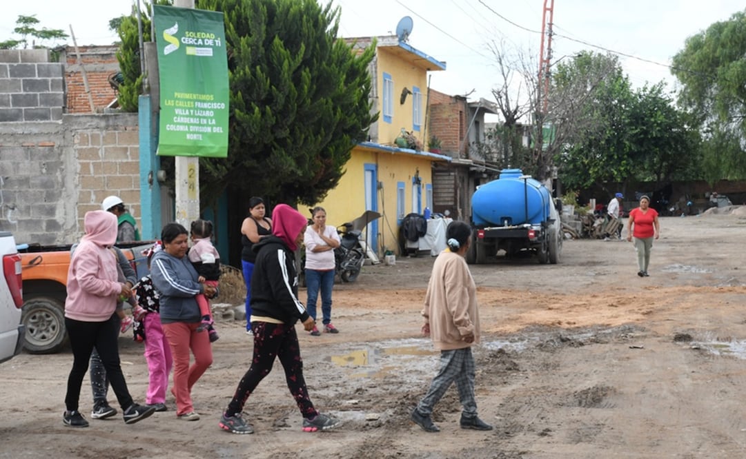 Arranca pavimentación de calles en Soledad, SLP. Foto: Especial
