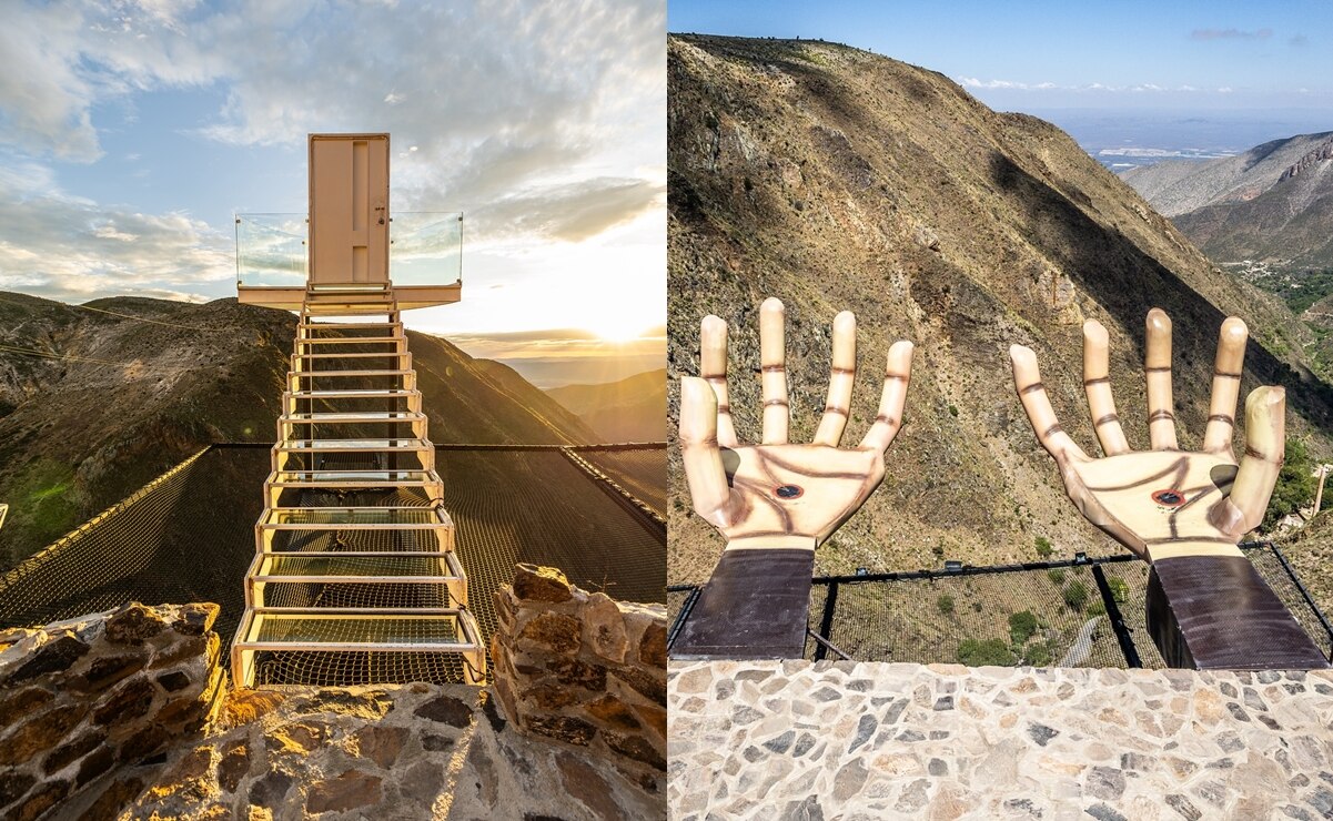 Escalera al cielo y mirador de manos. Foto: FB, El Templo