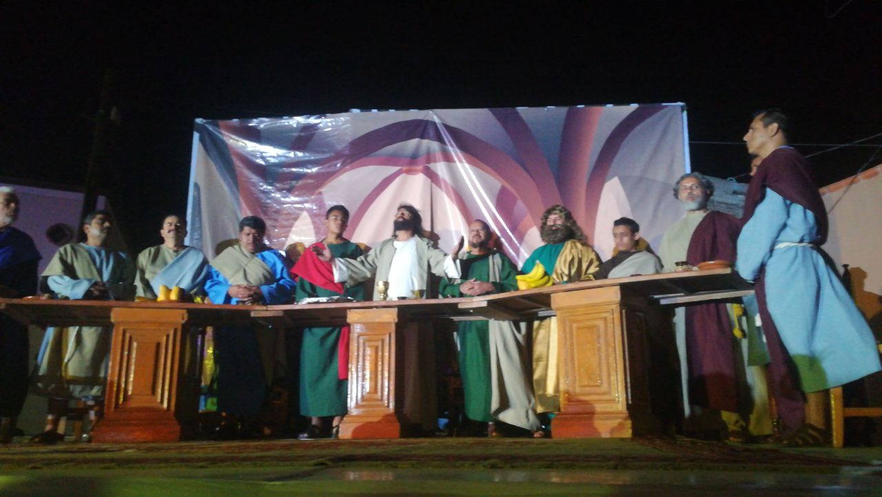 Escenifican en San Juan de Guadalupe la Última Cena