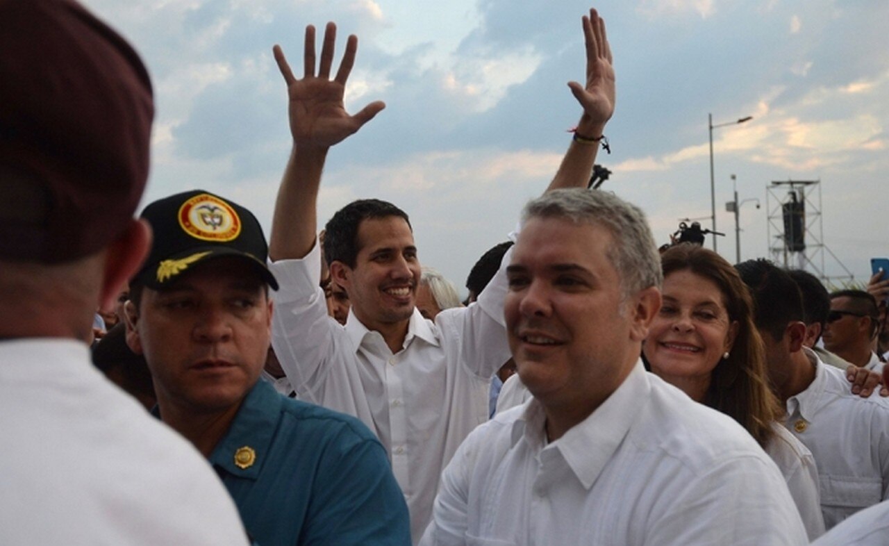 Juan Guaidó cruza la frontera y llega al concierto "Venezuela Aid Live" en Colombia