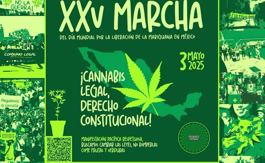 Convocan a la marcha por la Liberación de la Marihuana en SLP. Foto: Especial