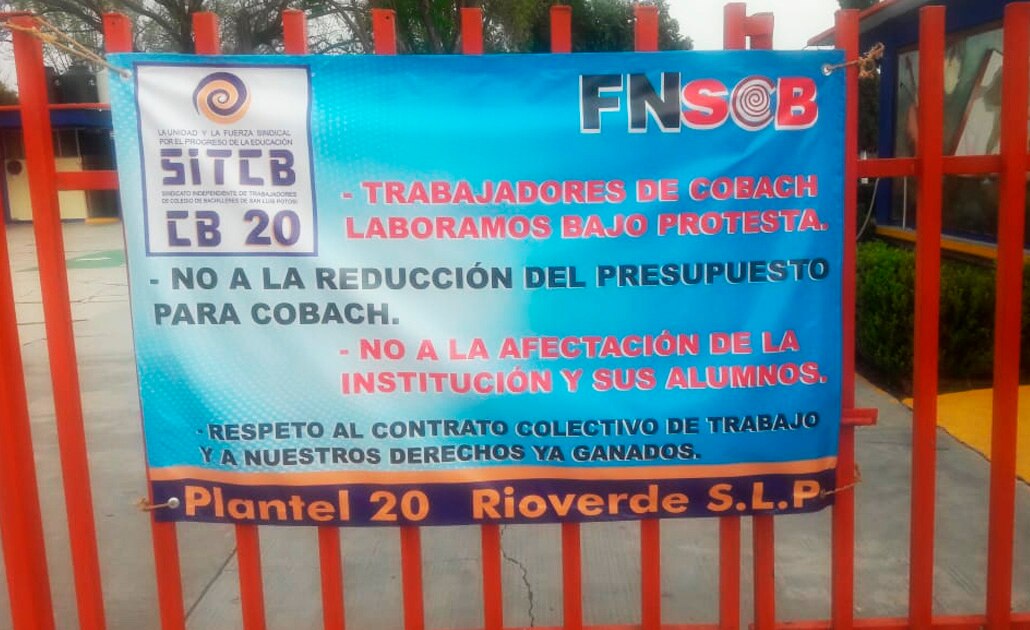 Realizan paro general en Cobach por recorte presupuestal