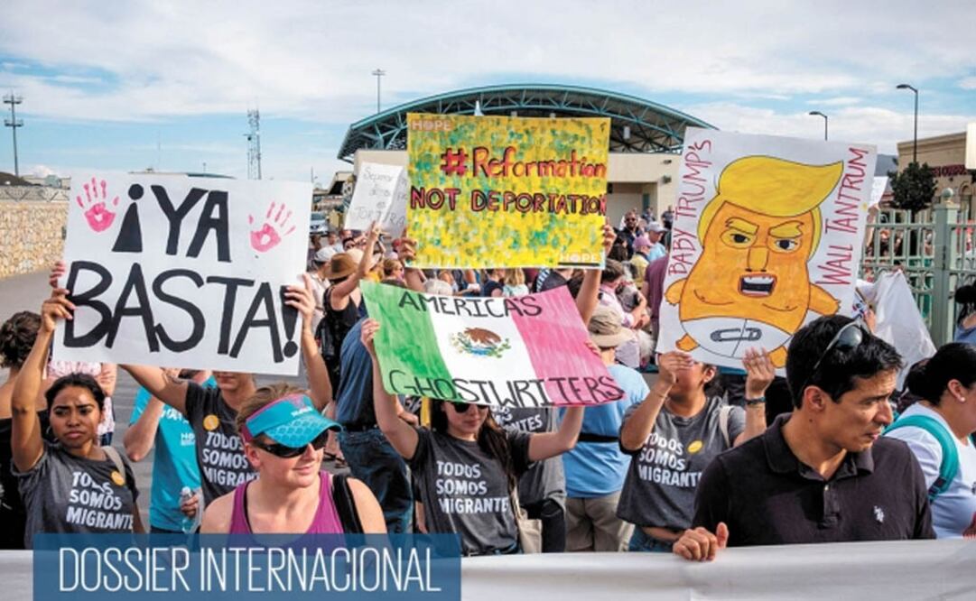 Manifestantes contra las políticas migratorias de Donald Trump, el pasado 12 de julio, en El Paso, Texas. Foto: LUKE MONTAVON. AFP