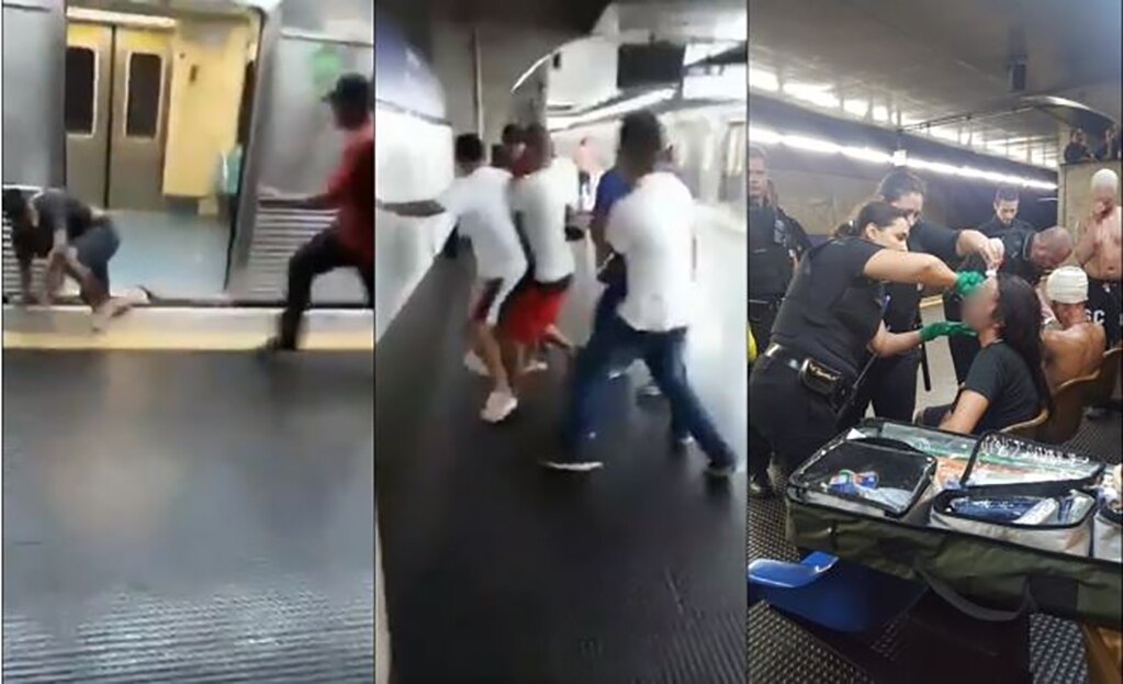(VIDEO) El brutal ataque de aficionados de Sao Paulo a los de Corinthians en el metro de Brasil