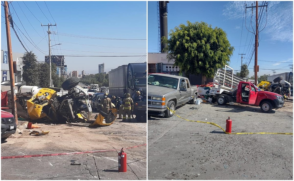 Contabilizan 8 heridos y un muerto tras accidente causado por revolvedora en capital de SLP