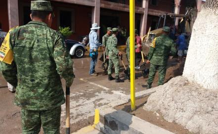 Por tromba en Matehuala SEDENA aplica Plan DN-III-E