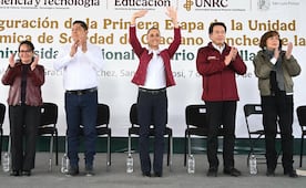 Entre gritos y zonas aún con maquinaria, Claudia Sheinbaum inaugura la Universidad Rosario Castellanos en SLP 