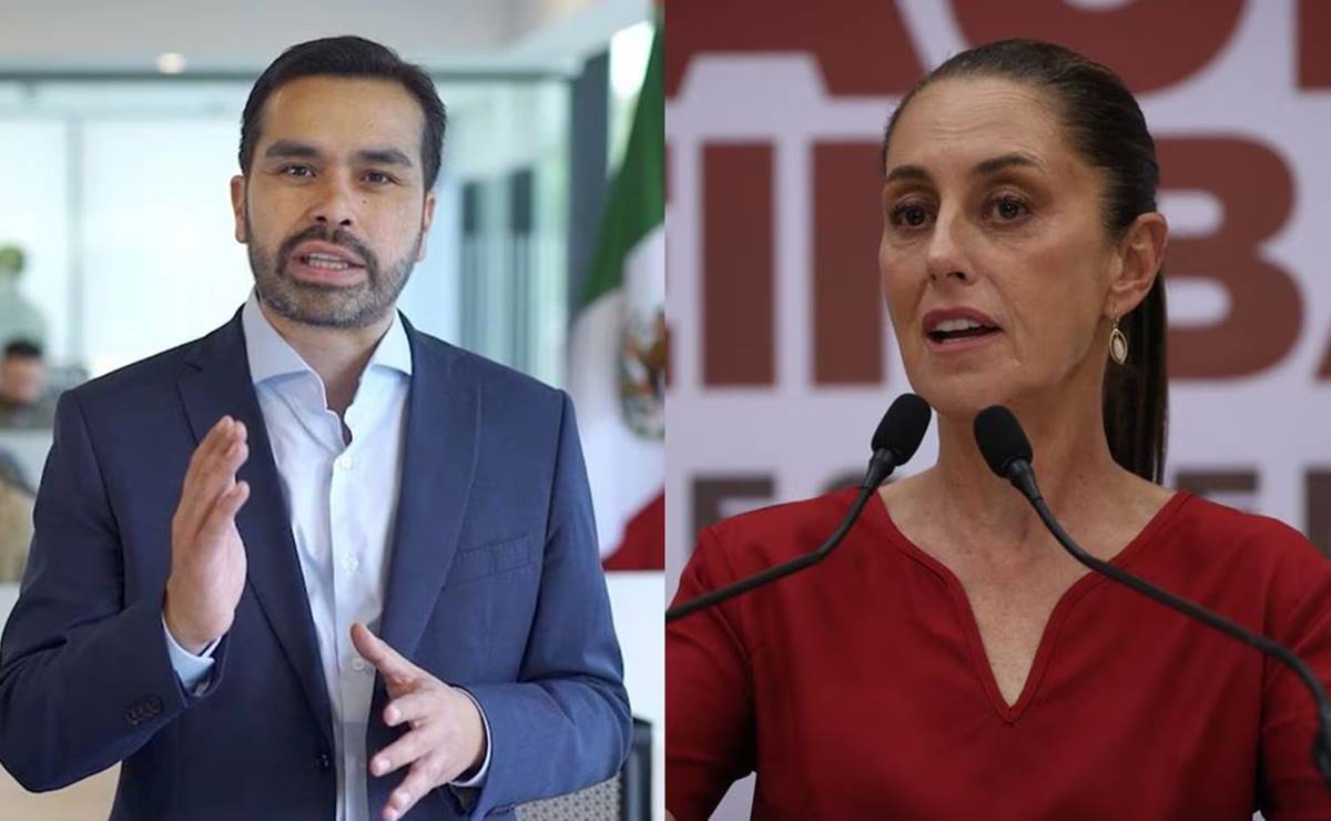 Jorge Álvarez Máynez y Claudia Sheinbaum. Foto: Archivo EL UNIVERSAL