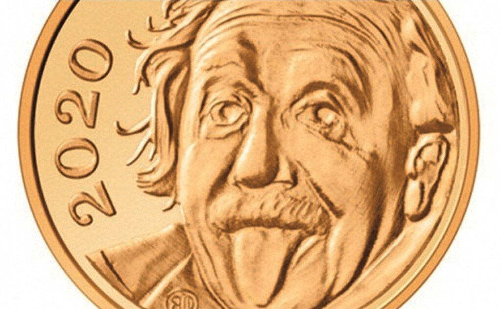Suiza emite la moneda de oro más pequeña del mundo con el rostro de Einstein