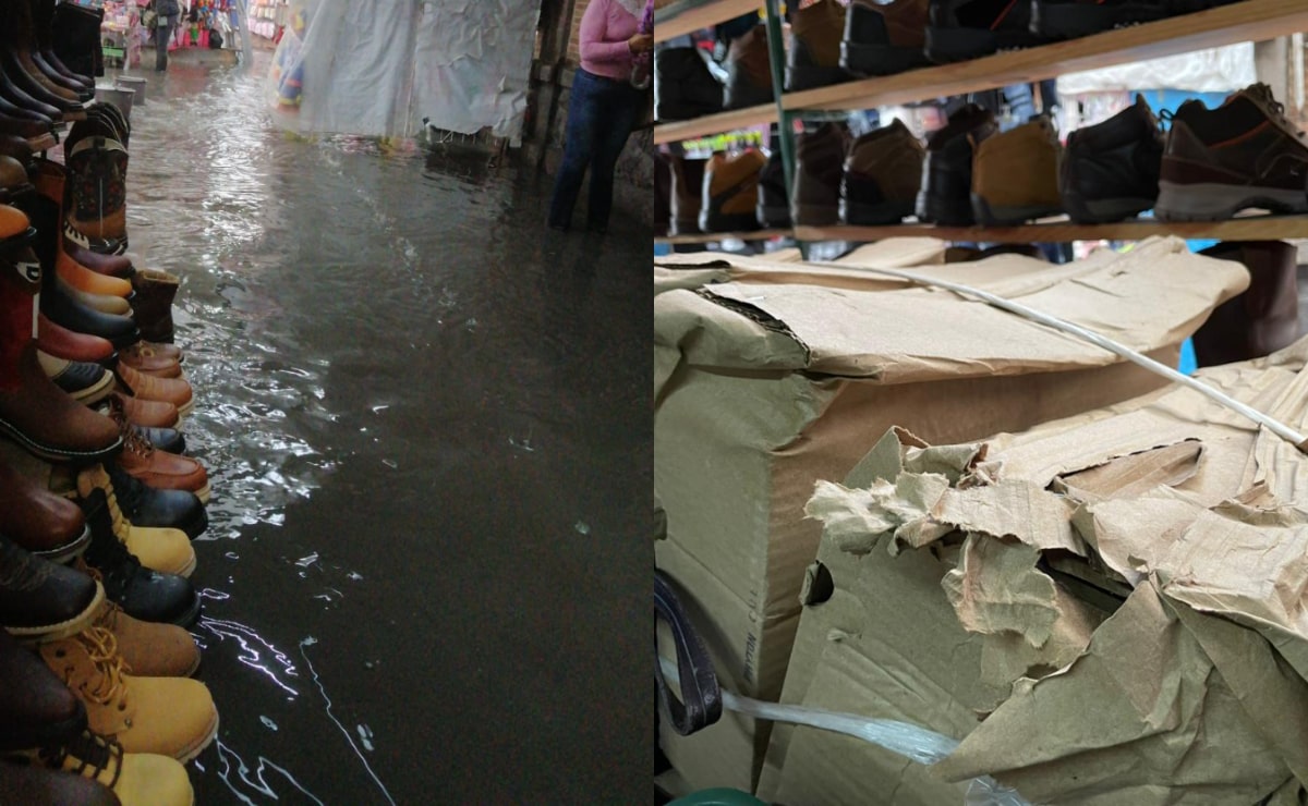 Las intensas lluvias pasan factura a los locatarios del mercado Moctezuma. Foto: Cortesía locatarios mercado Moctezuma