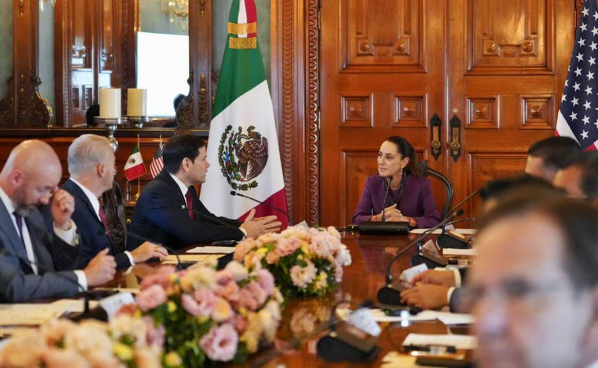 La presidenta Claudia Sheinbaum recibió al secretario de Estado de los Estados Unidos, Marco Rubio, en Palacio Nacional, el 3 de septiembre de 2025. Foto: Especial