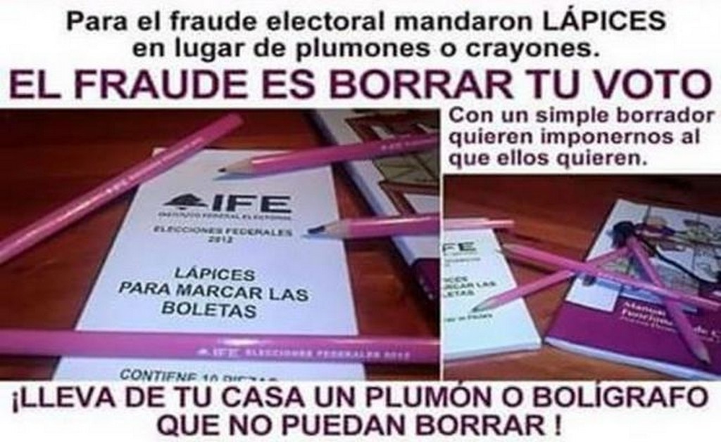 Verificado 2018 probó los lápices que repartirá el INE para tachar las boletas en la próxima elección