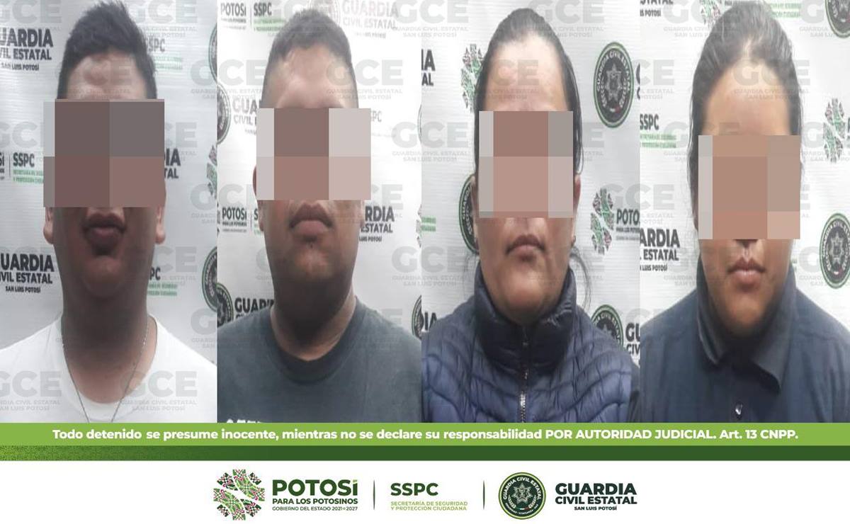 Detienen a cuatro por usurpación de funciones en SLP; se hacían pasar por policías